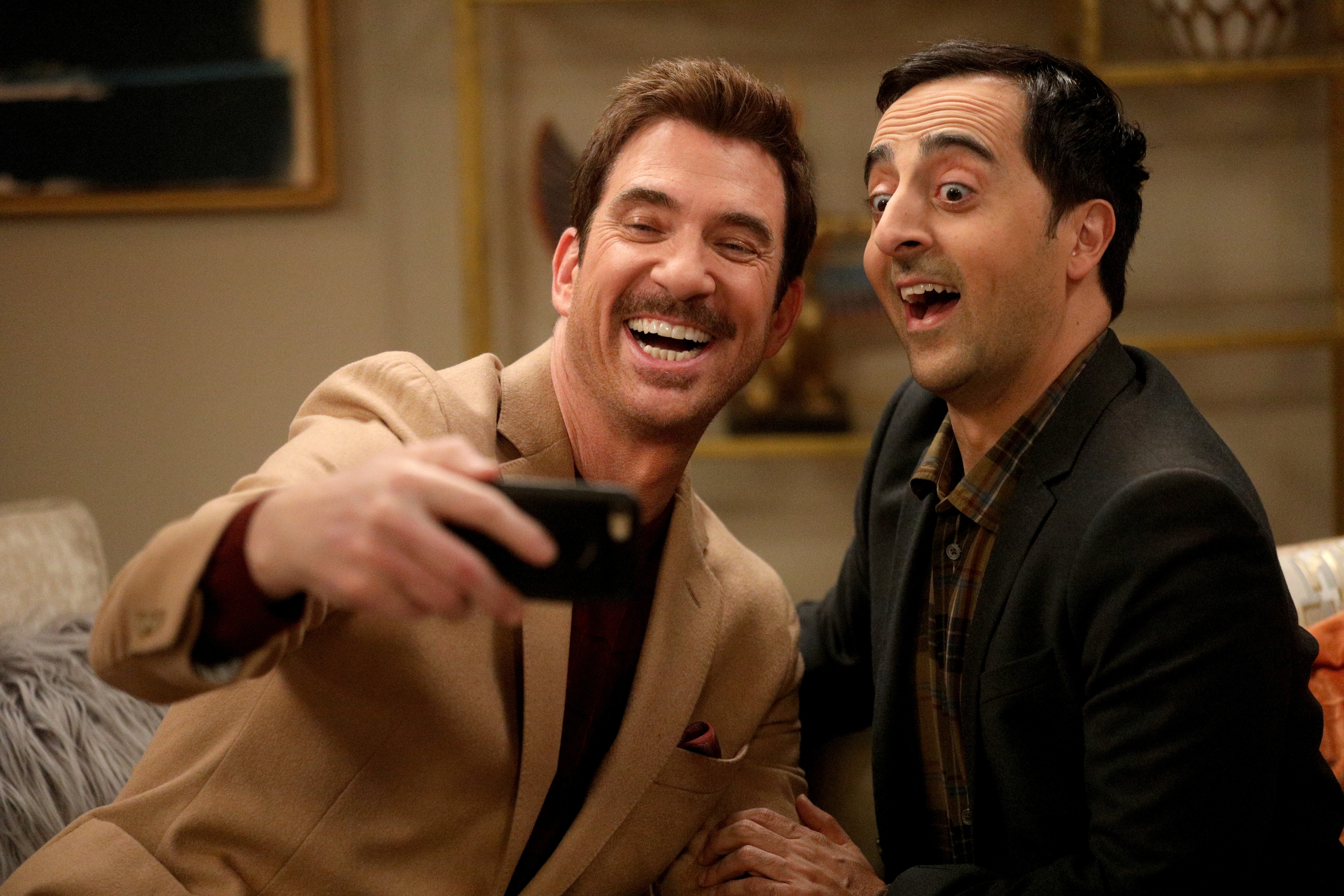 Amir Talai (R) and Dylan McDermott (L) in an episode of LA TO VEGAS airing on FOX. Photo by FOX via Getty Images)