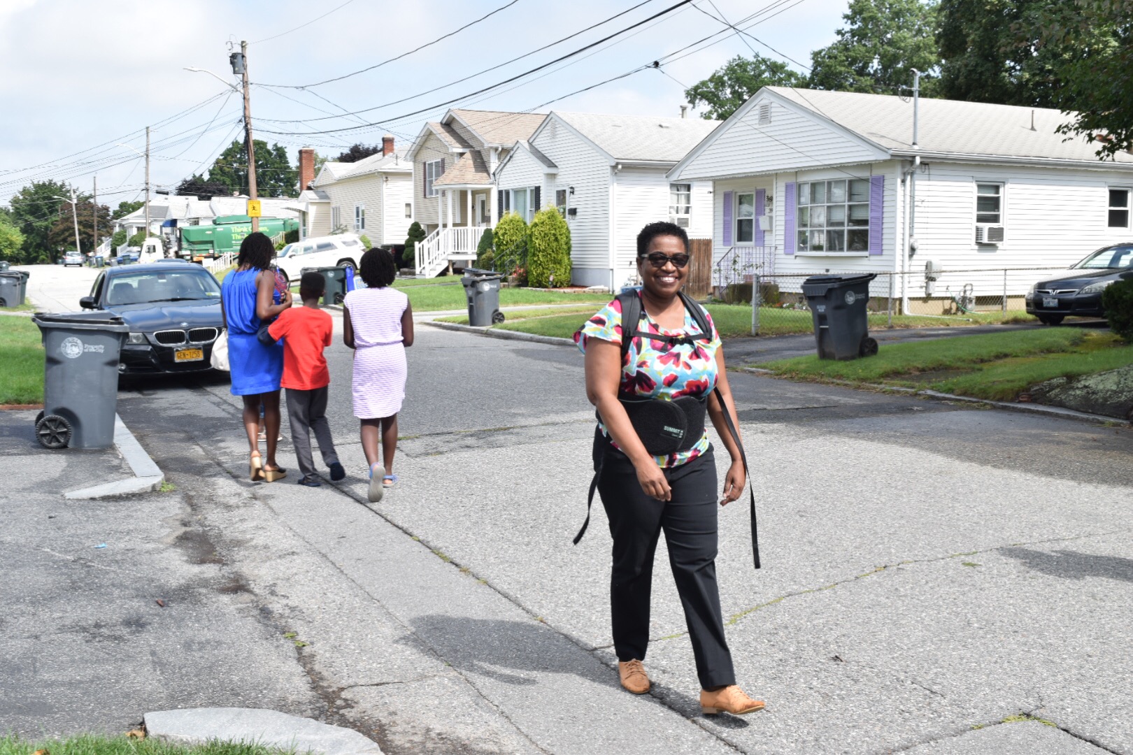 State Rep. Marcia Ranglin-Vassell canvassing to save her seat from an anti-abortion challenger.
Credit: Amanda Michelle Gomez/ ThinkProgress