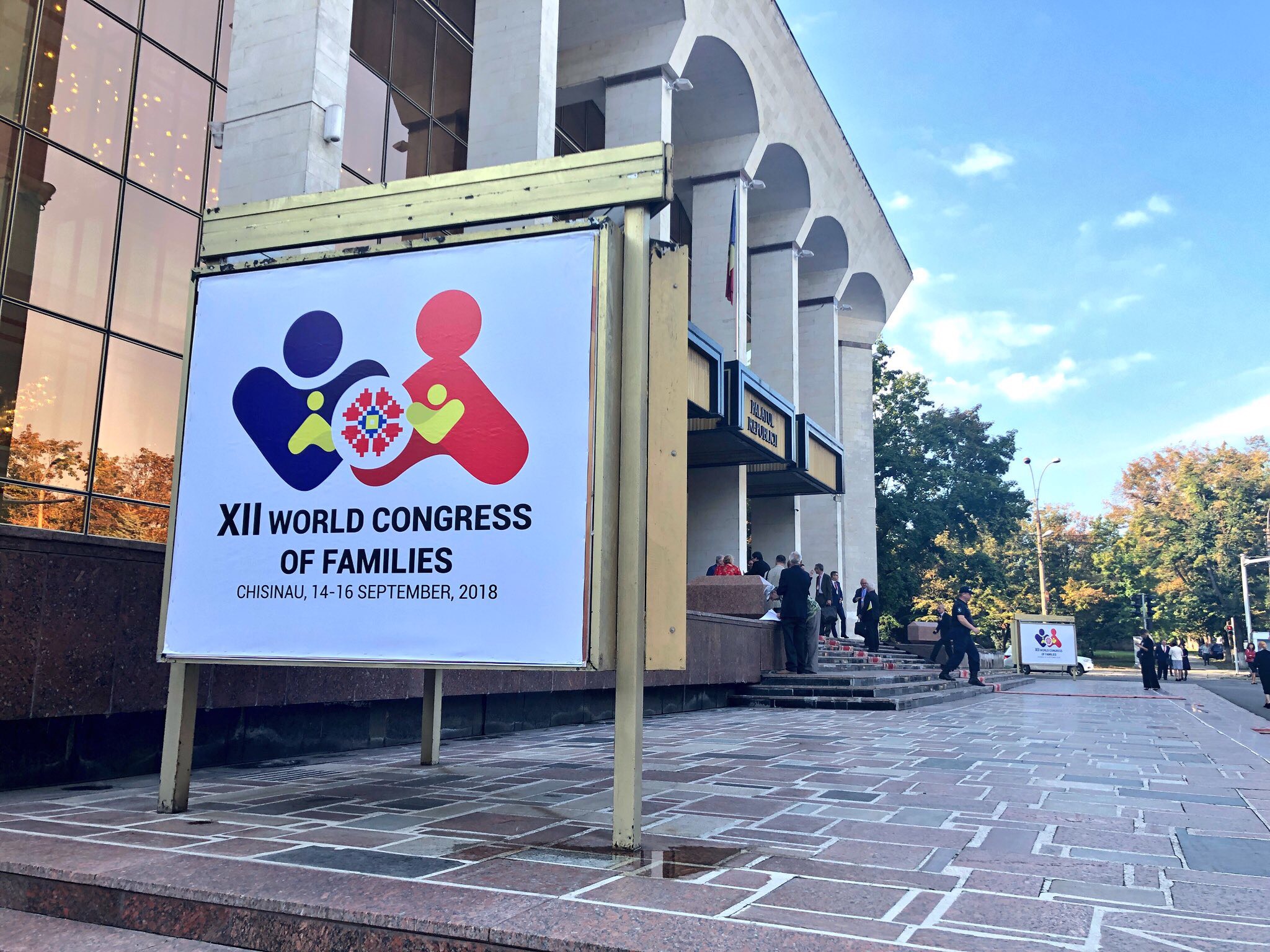 A dancing baby, a Coldplay cover band, and claims about the "Deep State" kicked off the World Congress of Families conference in Moldova. CREDIT: CASEY MICHEL