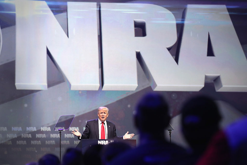 Donald Trump at the NRA Convention in Louisville, Kentucky on May 20, 2016. (Scott Olson/Getty Images)
