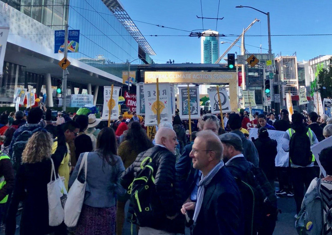 Protestors at the Global Climate Action Summit, September 13, 2018. CREDIT: Nexus Media