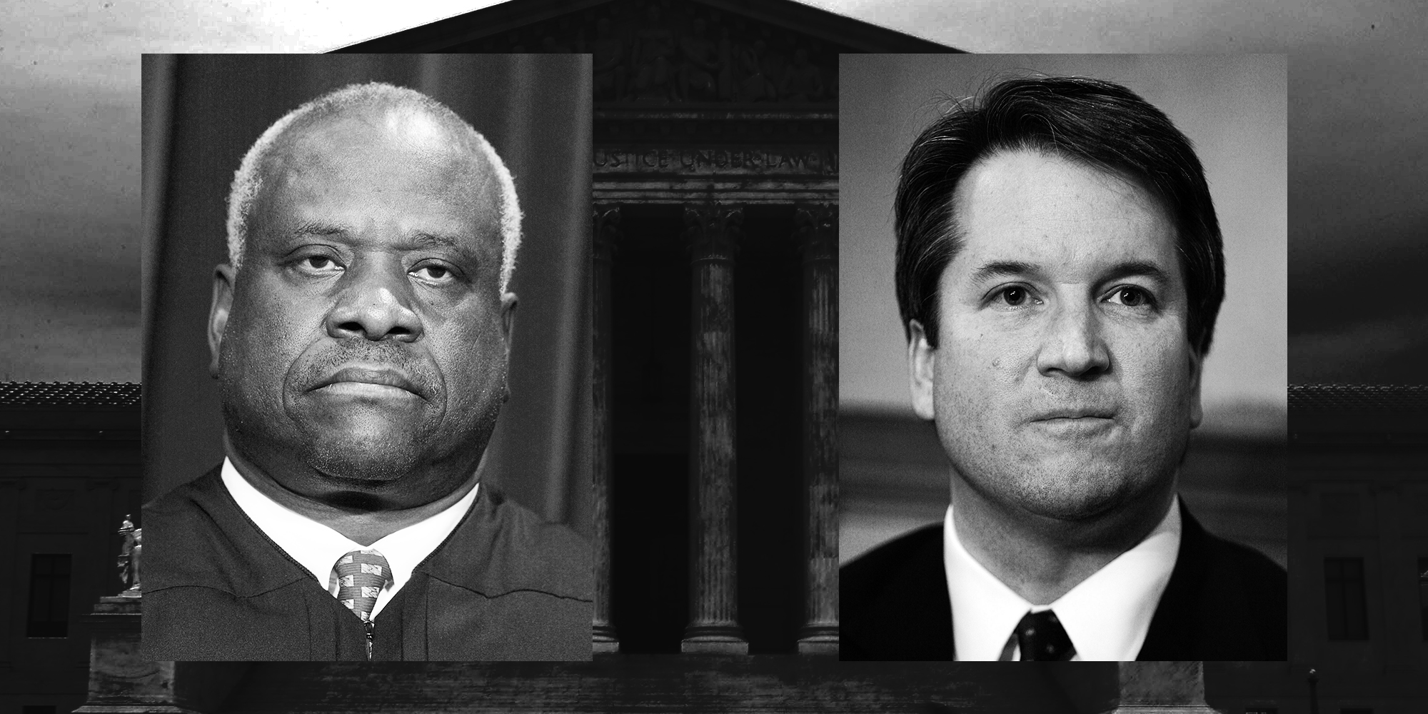 Supreme Court justices Clarence Thomas and Brett Kavanaugh. (Diana Ofosu/ThinkProgress)