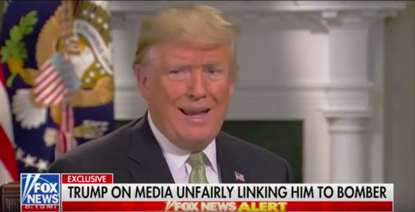 Donald Trump talks to Laura Ingraham on October 29, 2018. (Fox News/Screengrab)