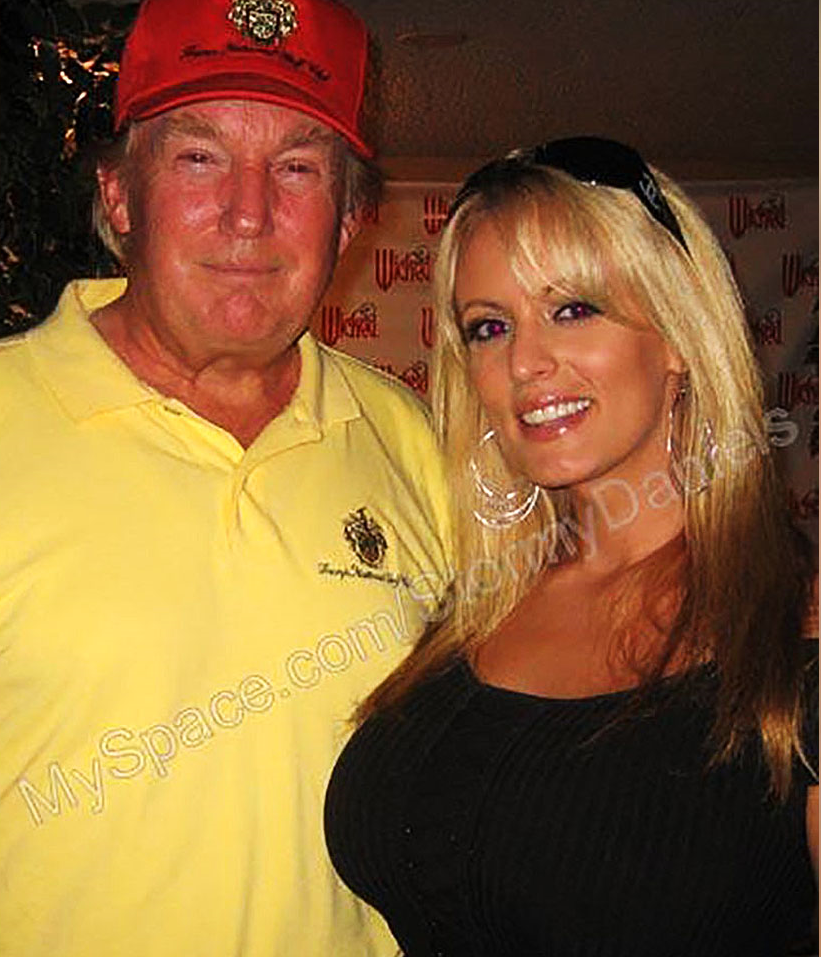 Donald Trump poses for a picture with Stormy Daniels. (MySpace/Stormy Daniels)