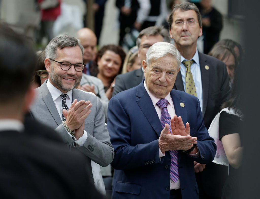 George Soros in Berlin, Germany in 2017. (Popow/ullstein bild via Getty Images)