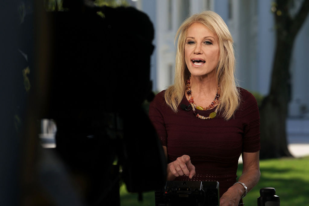 Counselor to U.S. President Donald Trump Kellyanne Conway claims the White House has treated Kavanaugh accuser Dr. Christine Blasey Ford like a "Fabergé egg." (Photo credit: Alex Wong/Getty Images)