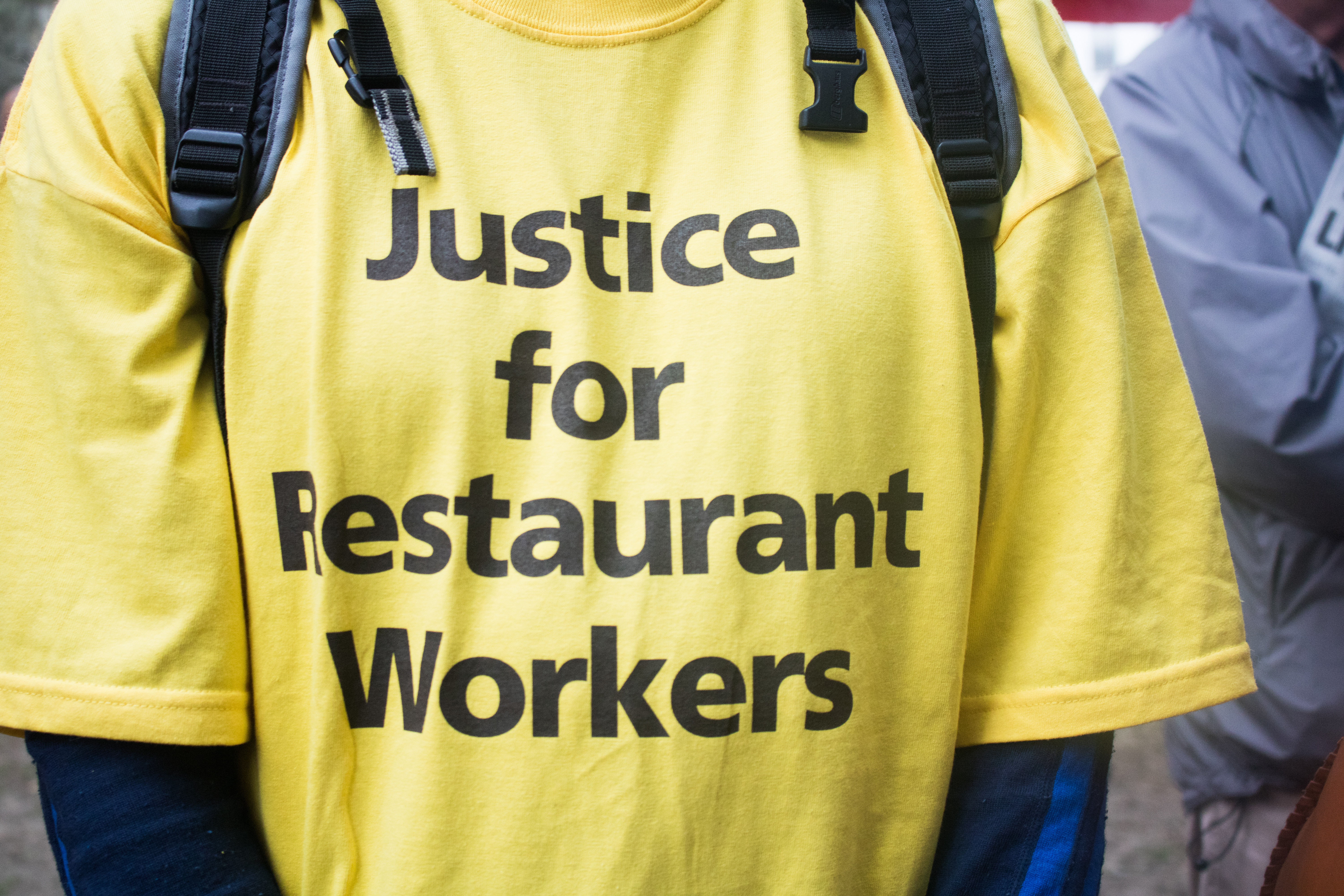Workers from McDonald's, JD Wetherspoon and TGI Fridays and UberEats riders organized by Unite Union took part in a strike in Leicester Square to campaign for higher wages and to be paid £10 an hour and an end to Zero Hour contracts (Photo credit should read Amer Ghazzal / Barcroft Media via Getty Images)