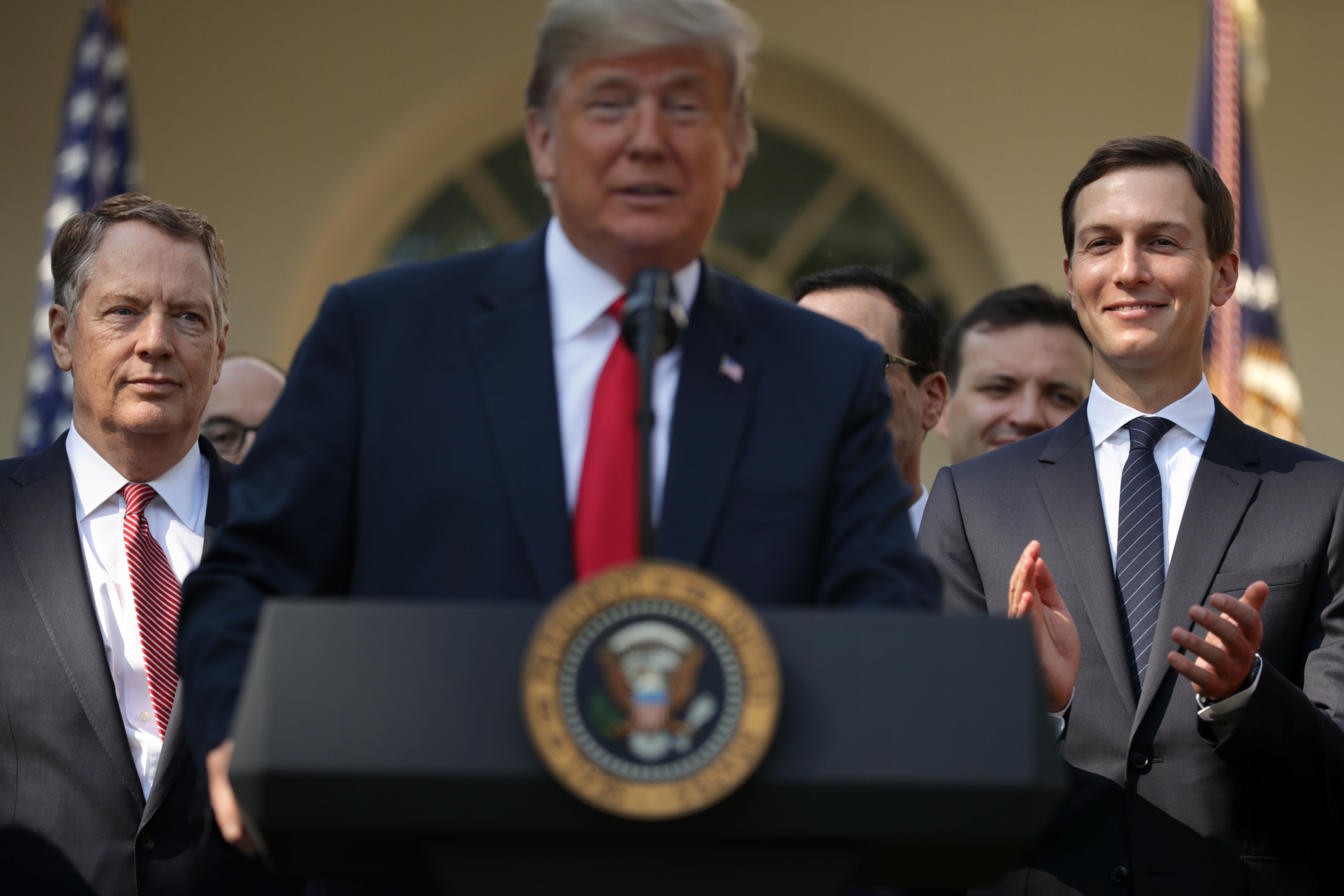 The president's son-in-law and White House adviser Jared Kusher refused to say Monday whether he believes Saudi Arabia's story about the recent killing of dissident journalist, Jamal Khashoggi. (PHOTO CREDIT: Chip Somodevilla/Getty Images)