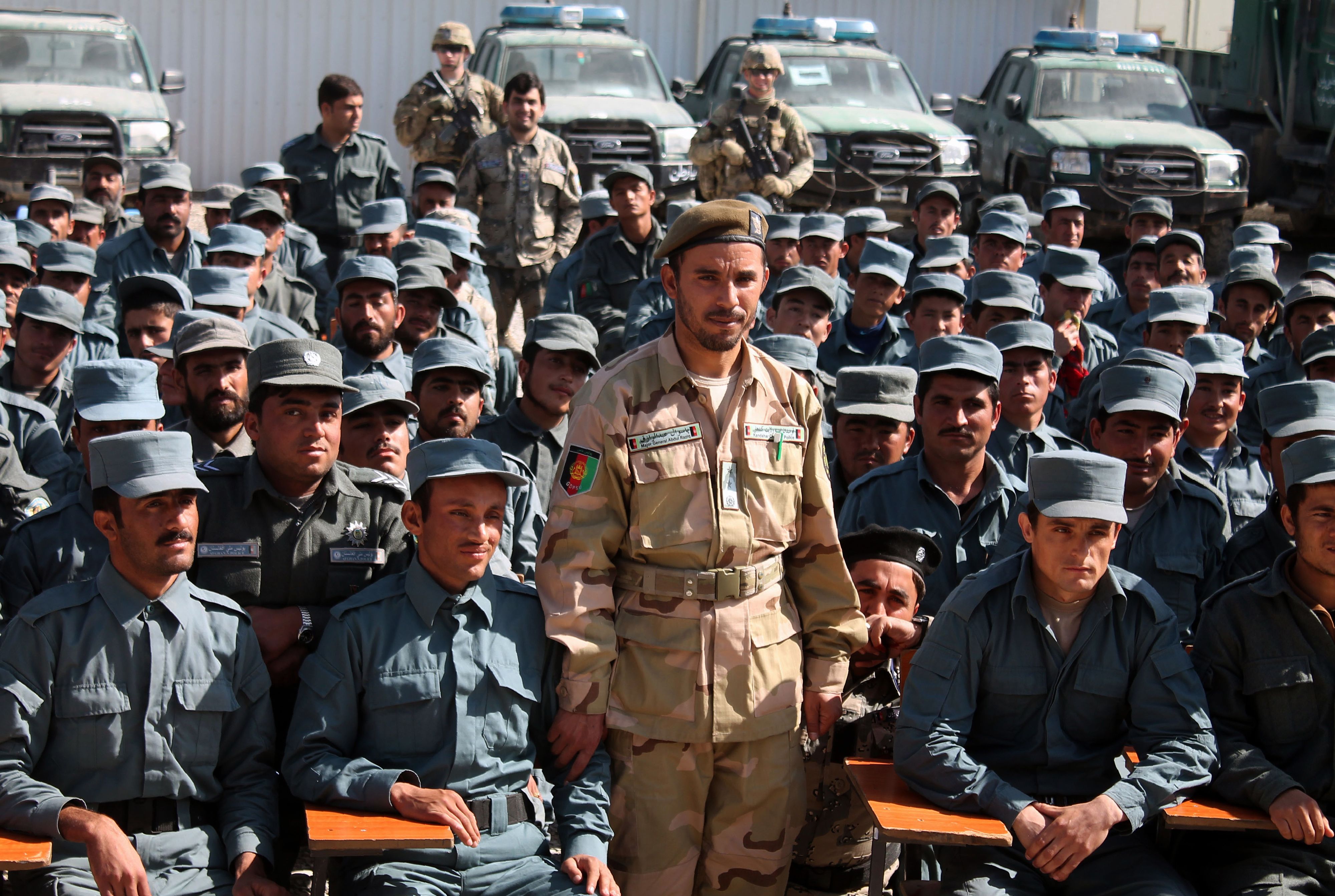 Afghan General Abdul Raziq, police chief of Kandahar, poses for a picture during a graduation ceremony at a police training centre in Kandahar province. (Credit: JAWED TANVEER/AFP/Getty Images)