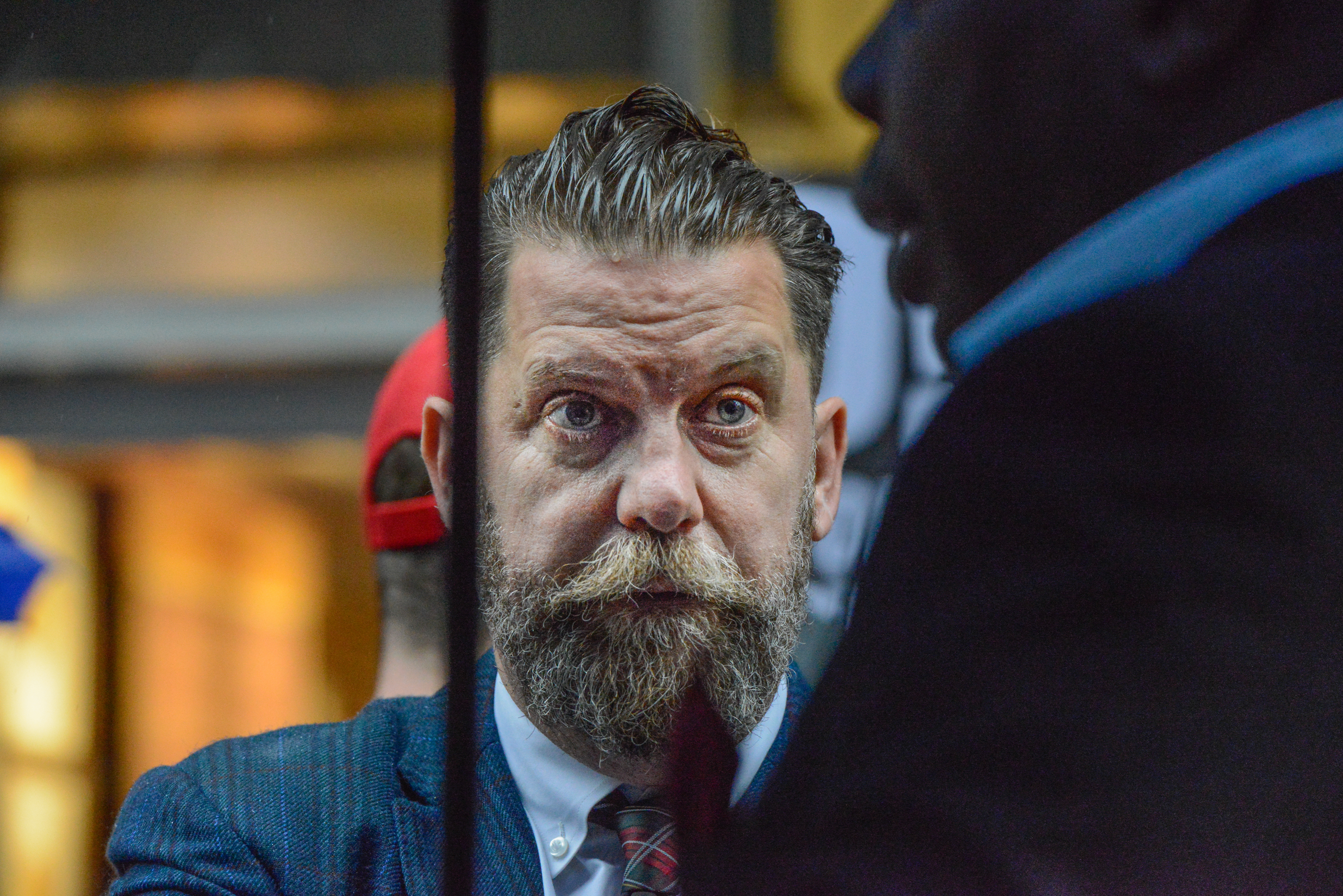 The Miami-Dade County chair apologized this weekend for joining a mob of proto-fascist 'Proud Boys,' founded by failed stand-up comic Gavin McInnes (above). CREDIT: STEPHANIE KEITH / GETTY