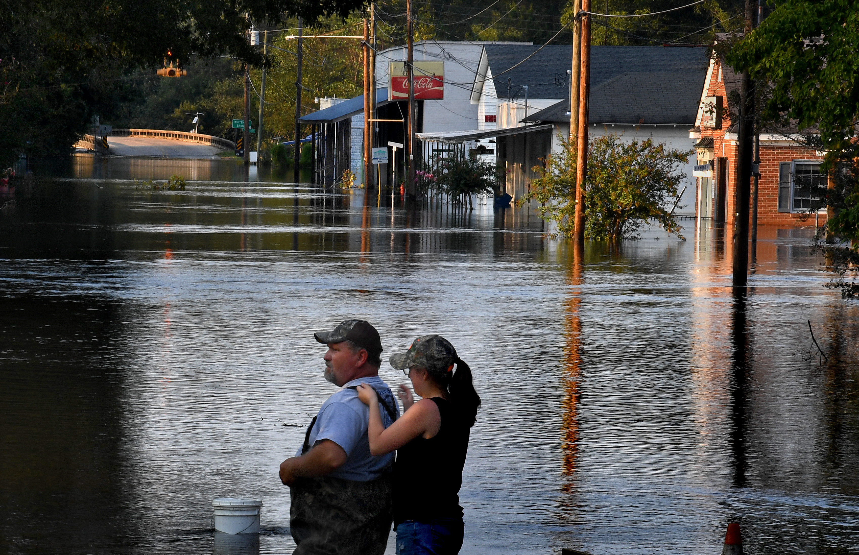 The rainy remnants of Hurricane Florence created conditions that caused rivers such as the Neuse River to rise resulting in flooding in Seven Springs, North Carolina. CREDIT: Michael S. Williamson/The Washington Post via Getty Images