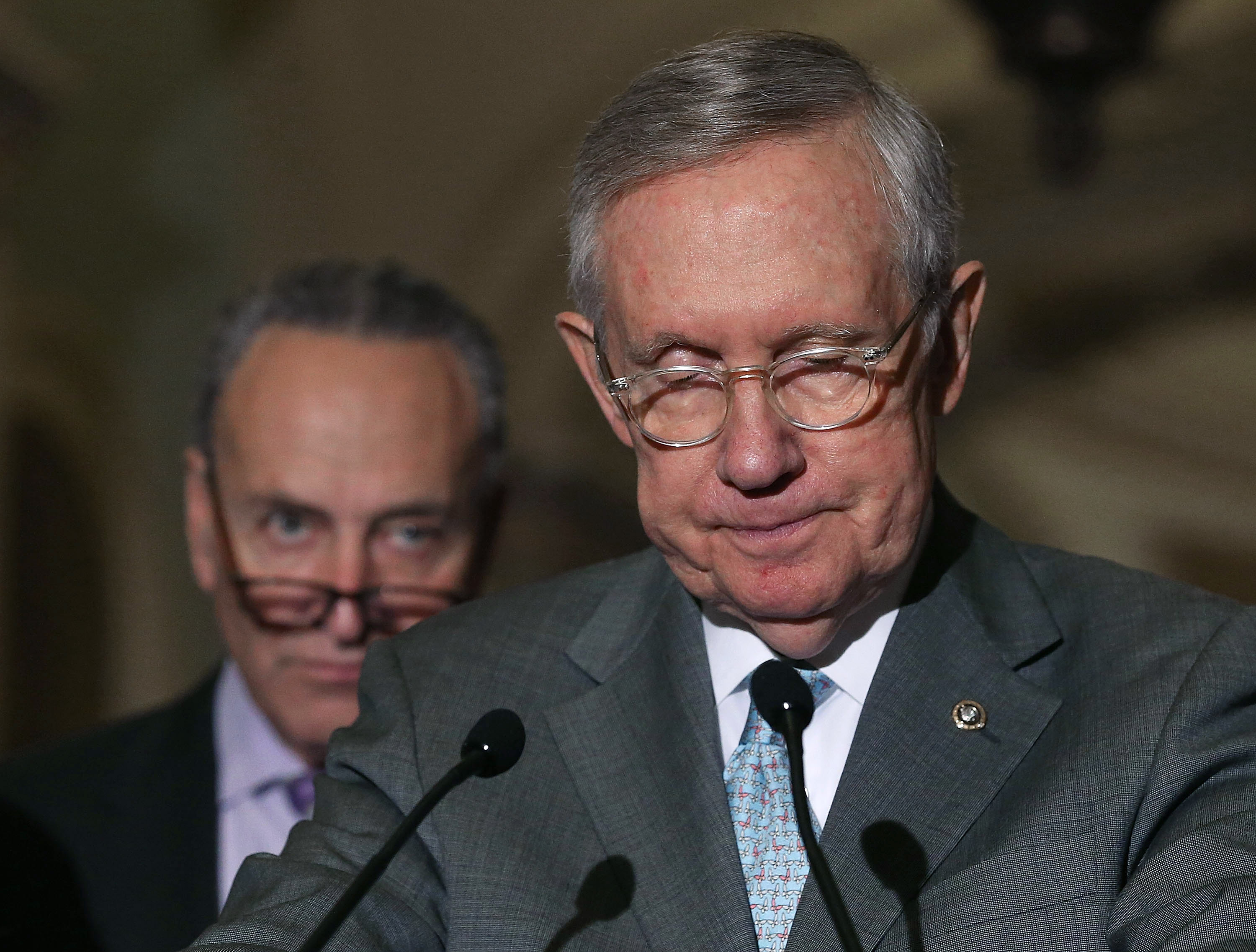 Former Sen. Harry Reid (D-NV), the last Democrat to lead the Senate -- and possibly the last ever. (Photo by Mark Wilson/Getty Images)