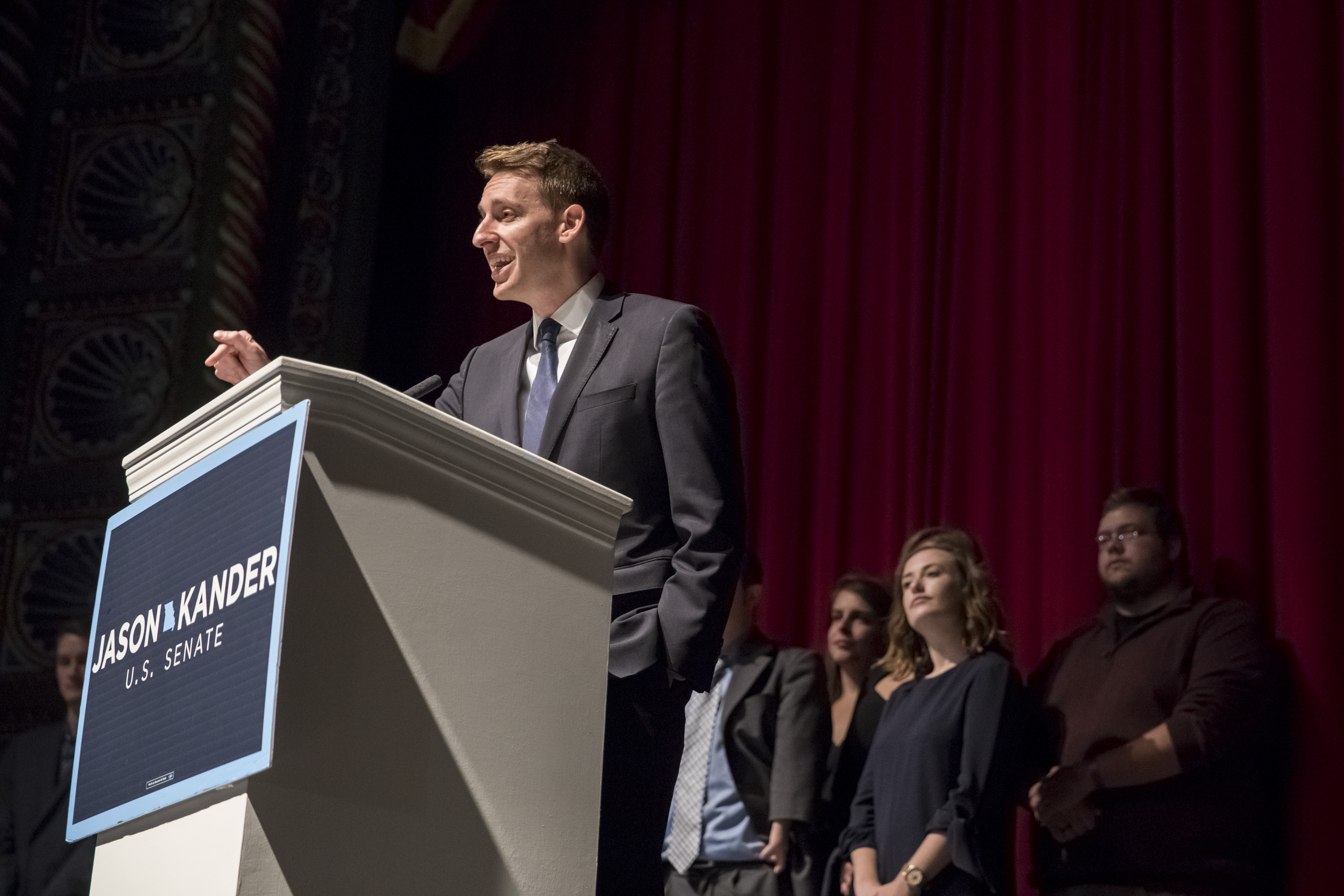 Jason Kander announced Tuesday he will suspend his mayoral campaign to focus on his mental health. CREDIT: Whitney Curtis/Getty Images