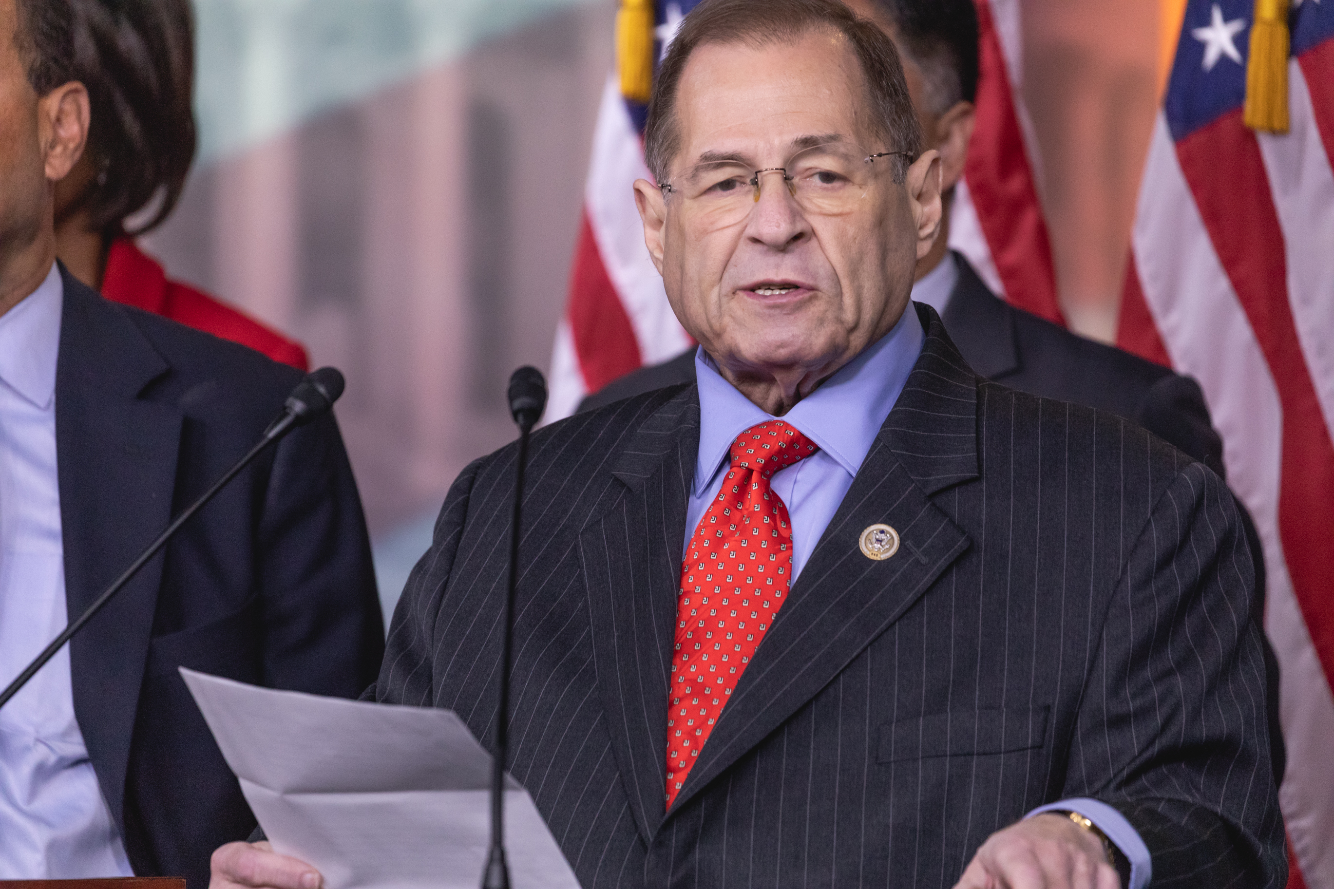 Judiciary Committee Ranking Member Jerrold Nadler, Democrat of New York, says he'll investigate Supreme Court nominee Brett Kavanaugh, dismissing a "whitewash" FBI probe. CREDIT: Cheriss May/NurPhoto via Getty Images