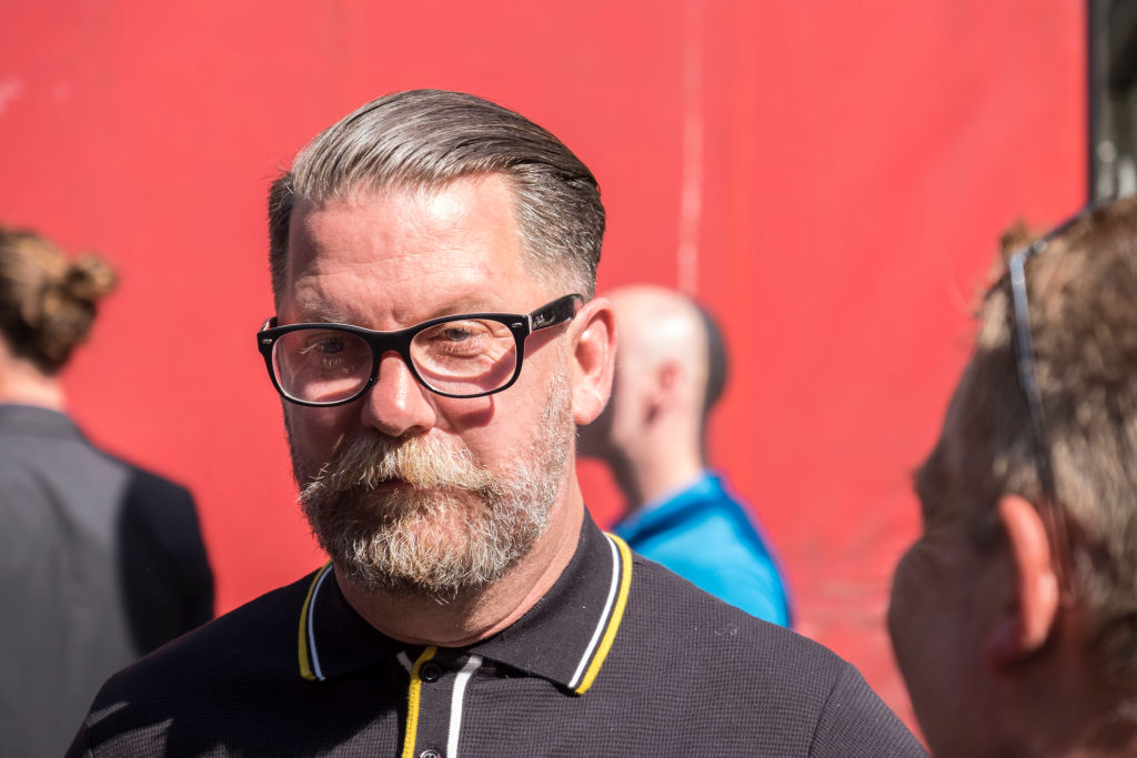 Gavin McInnes, founder of the Proud Boys. CREDIT: Edward Crawford/SOPA Images/LightRocket via Getty Images