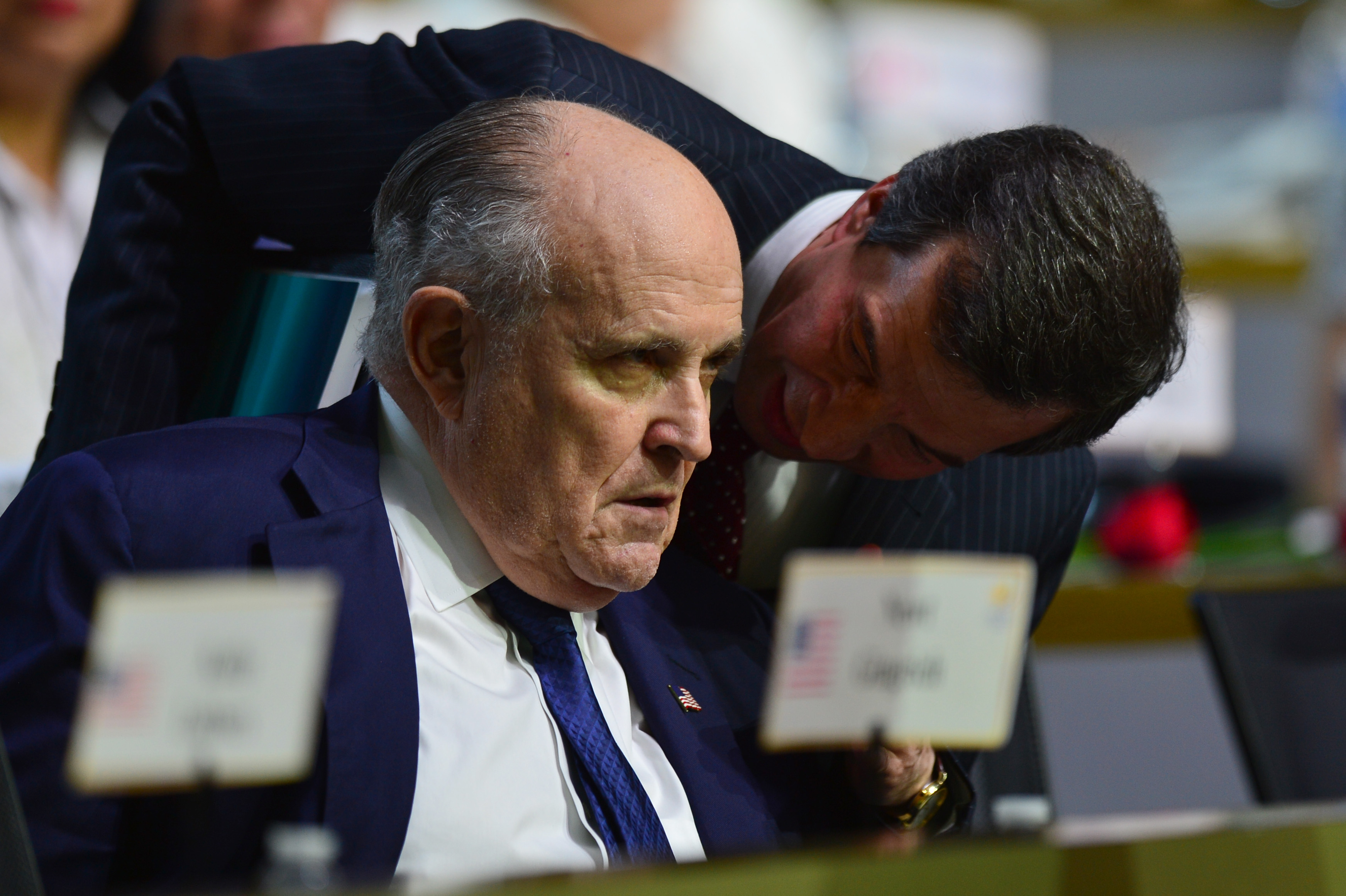 Rudy Giuliani, Trump's personal lawyer, is scheduled to speak alongside a sanctioned Russian official Tuesday in Armenia. CREDIT: JACK TAYLOR / GETTY