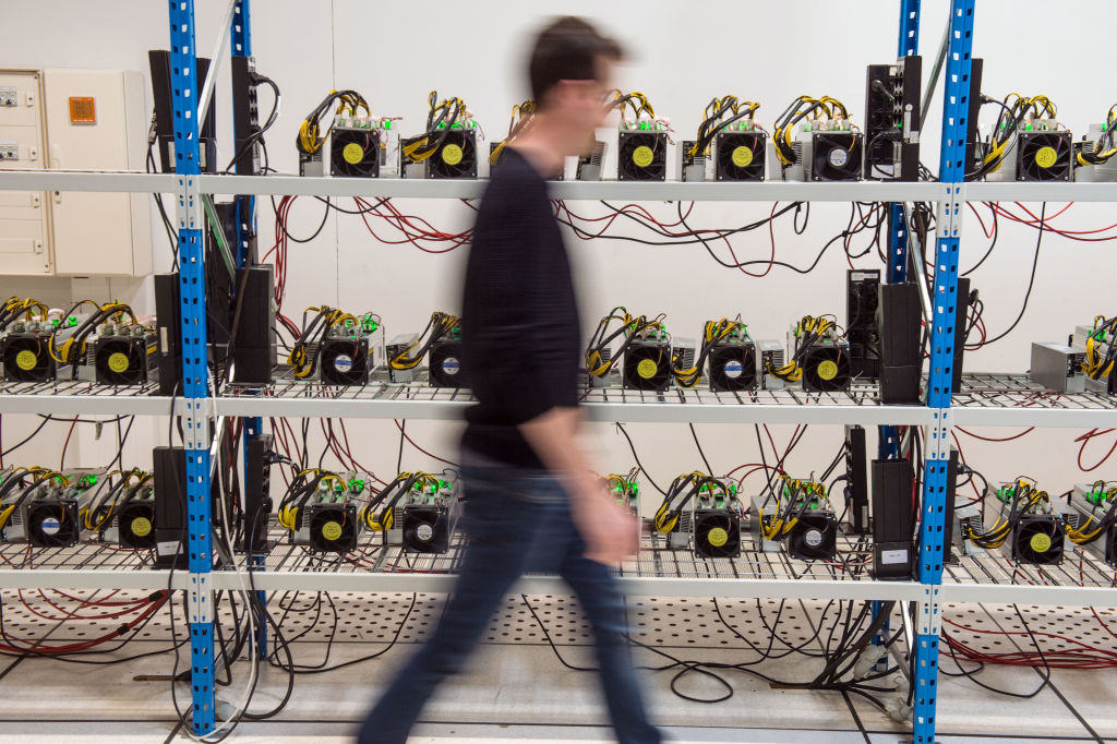 French datacenter bitcoin mining farm, July 25, 2018. CREDIT: Andia/UIG via Getty Images.