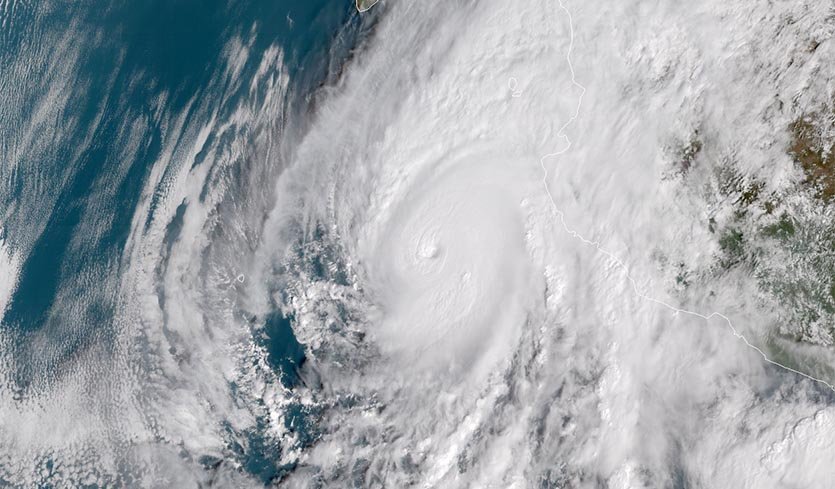 Satellite image of Hurricane Willa, Monday October 22 when it was a Category 5 storm with 160 mph winds. CREDIT: NOAA/RAMMB.