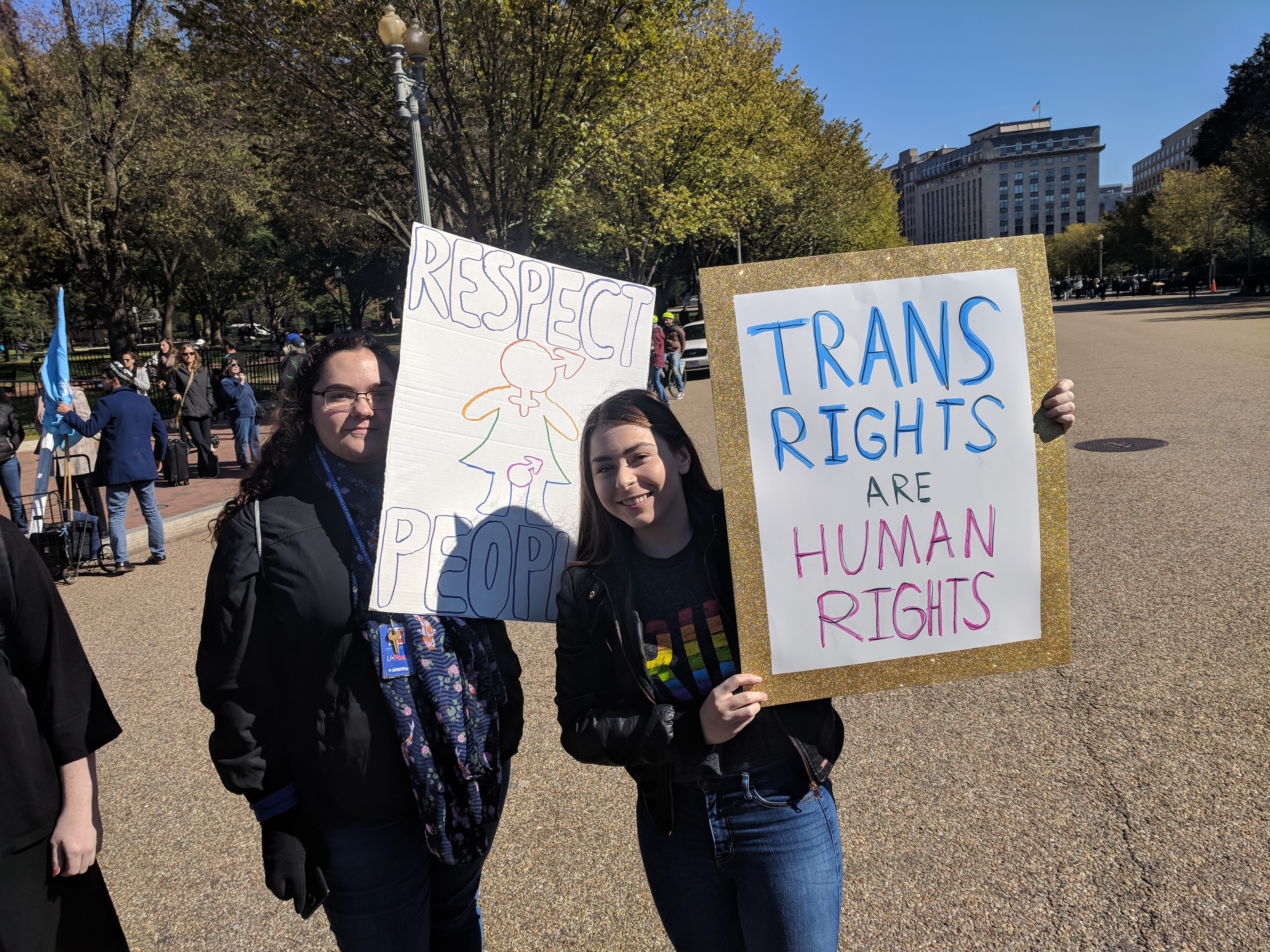 American University students Samantha Pulido and Julie Appelstein. CREDIT: Zack Ford/ThinkProgress