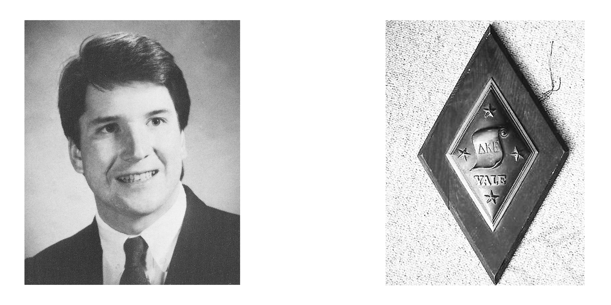 Brett Kavanaugh's Yale Yearbook Photo, Vintage DKE Yale chapter placard