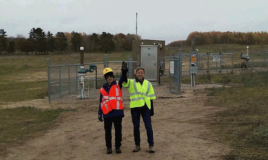 Annette Klapstein (left) and Emily Johnston were among a group of "valve turners" who on October 11, 2016 shut down the flow of oil at various locations near the U.S.-Canada border activist defendants. CREDIT: Climate Direct Action