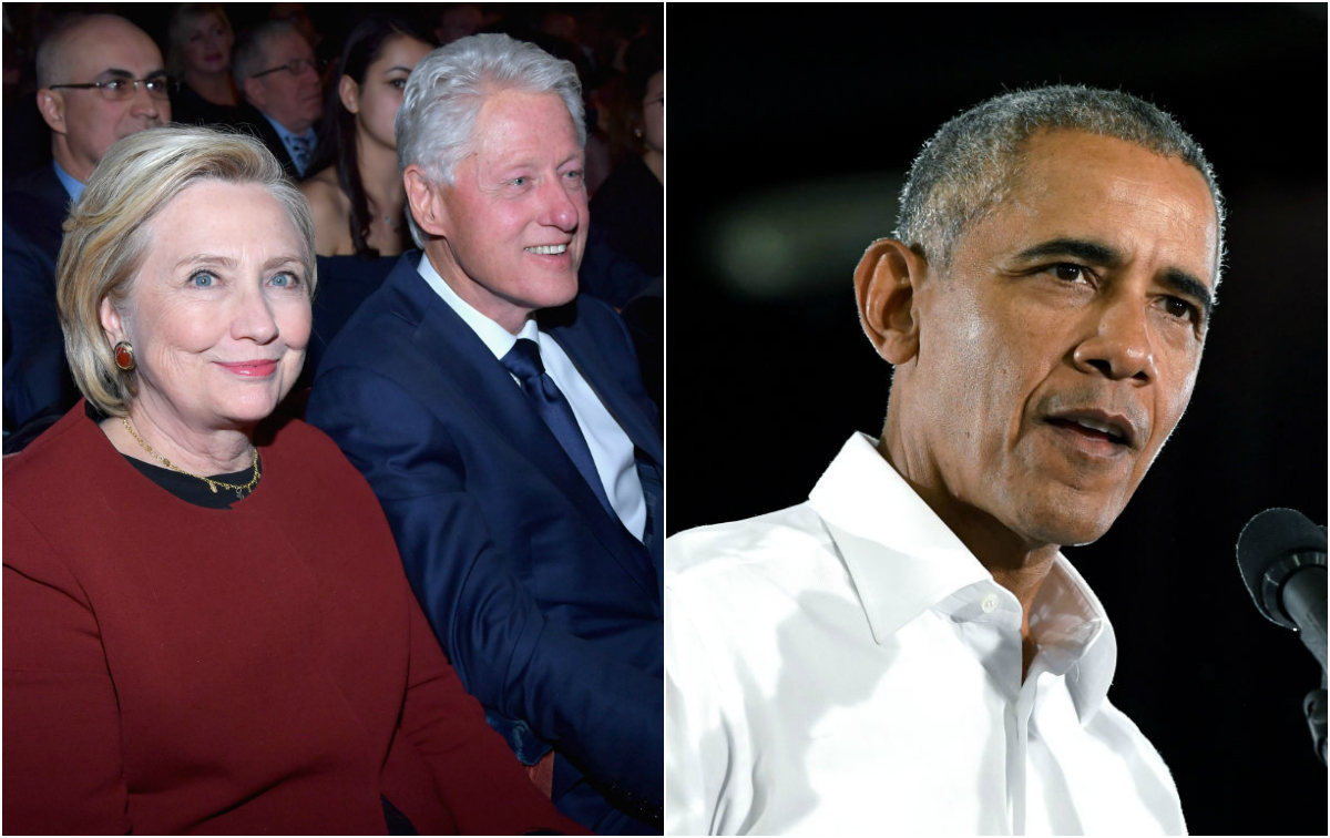 An explosive device was discovered to have been mailed to the Chappaqua home of Hillary Clinton and President Bill Clinton Wednesday. Officials said a similar device was also sent to President Barack Obama's office. A fourth was discovered in the mailroom of the Time Warner Center in New York, where CNN's offices are located. (PHOTO CREDIT: Lester Cohen/Getty Images for NARAS; Ethan Miller/Getty Images)
