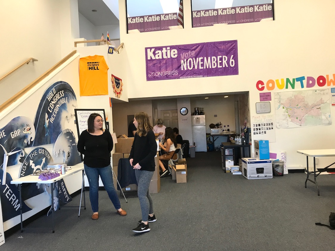 Katie Hill's campaign headquarters. CREDIT: Casey Quinlan