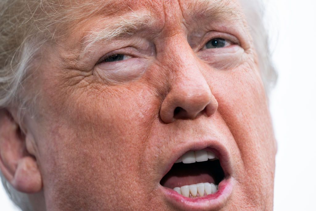Donald Trump speaks outside of the White House on November 17, 2018. (Jim Lo Scalzo-Pool/Getty Images)