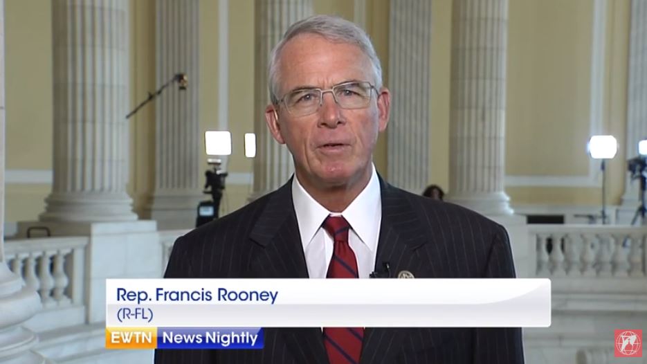 Rep. Francis Rooney (R-FL) has expressed interest in serving as the co-leader of the House Climate Solutions Caucus. CREDIT: EWTN/screenshot
