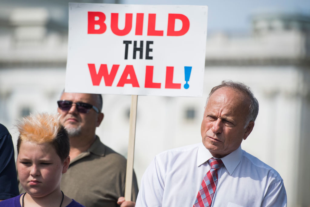 Rep. Steve King (R-IA) at an anti-immigrant rally in September.