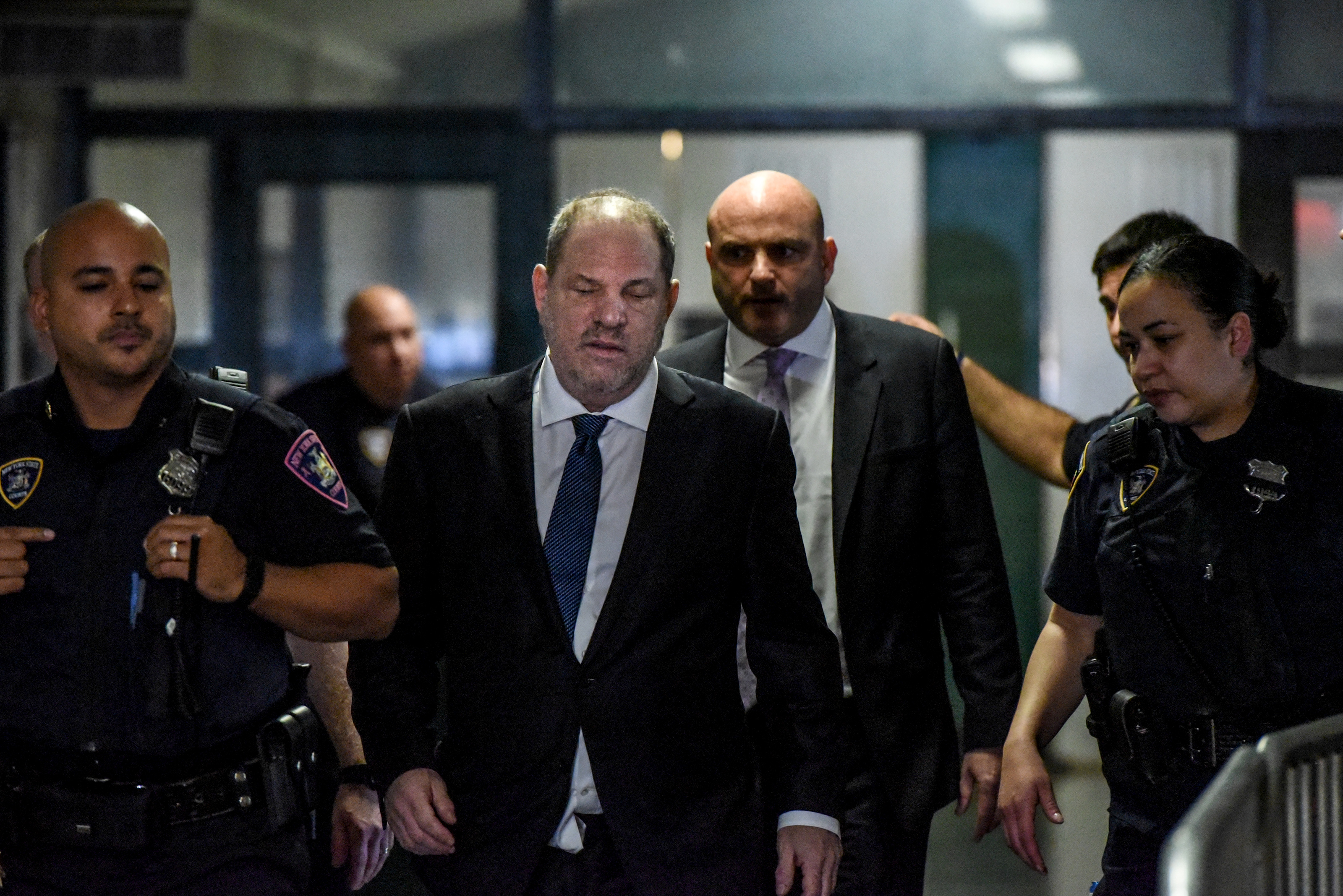NEW YORK, NY - OCTOBER 11: Harvey Weinstein arrives at New York State Supreme Court on October 11, 2018 in New York City. (Photo by Stephanie Keith/Getty Images)