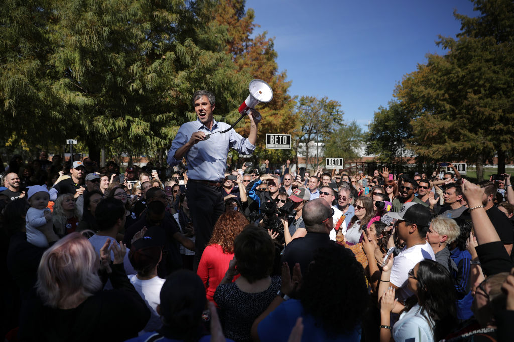 Beto O’Rourke at a rally in Plano, Texas on November 2, 2018. (Chip Somodevilla/Getty Images)