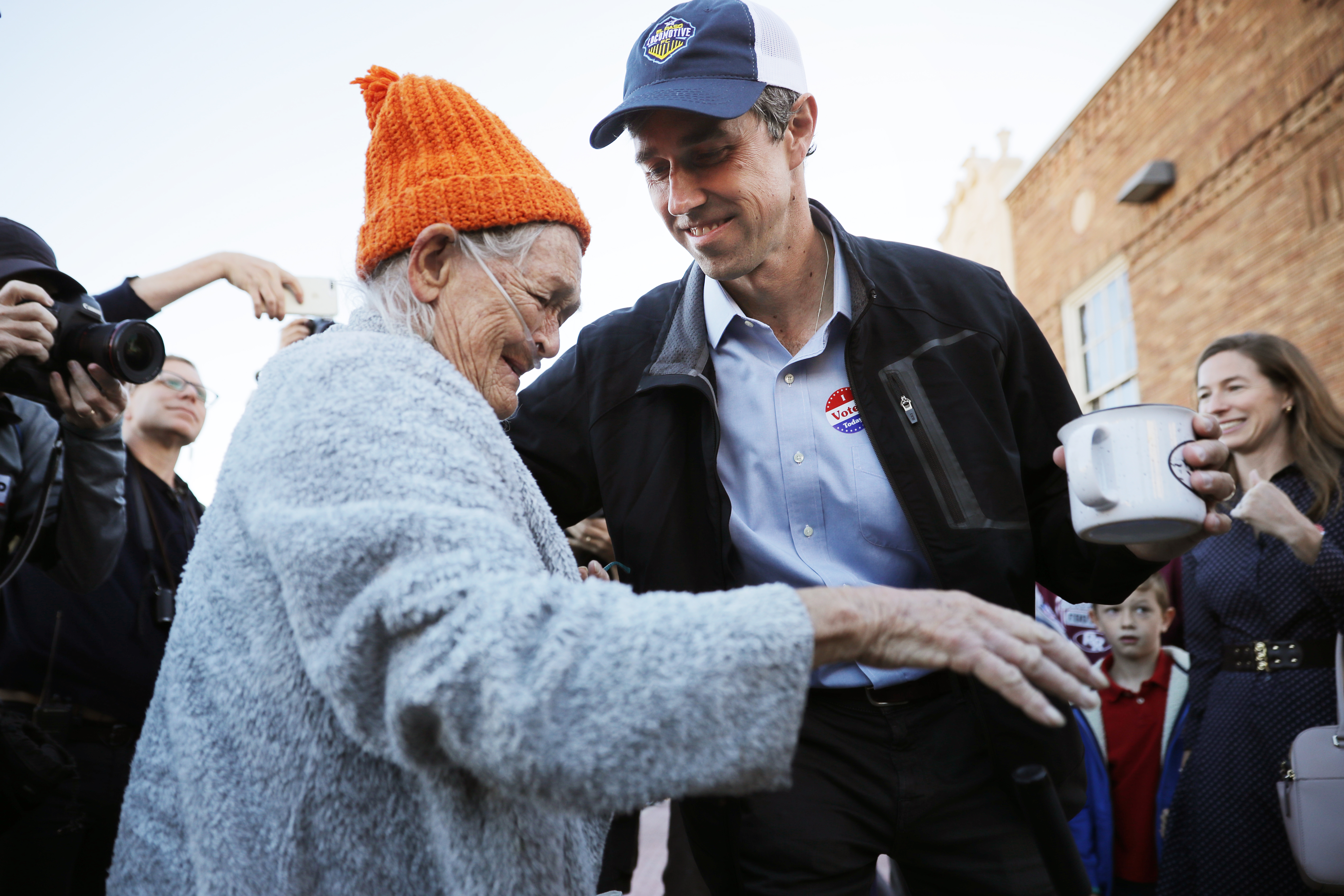 Beto O'Rourke (D-TX) talks with a supporters after he cast his ballot at El Paso Community College-Rio Grande Campus on Election Day November 06, 2018 in El Paso, Texas. CREDIT: Chip Somodevilla/Getty Images