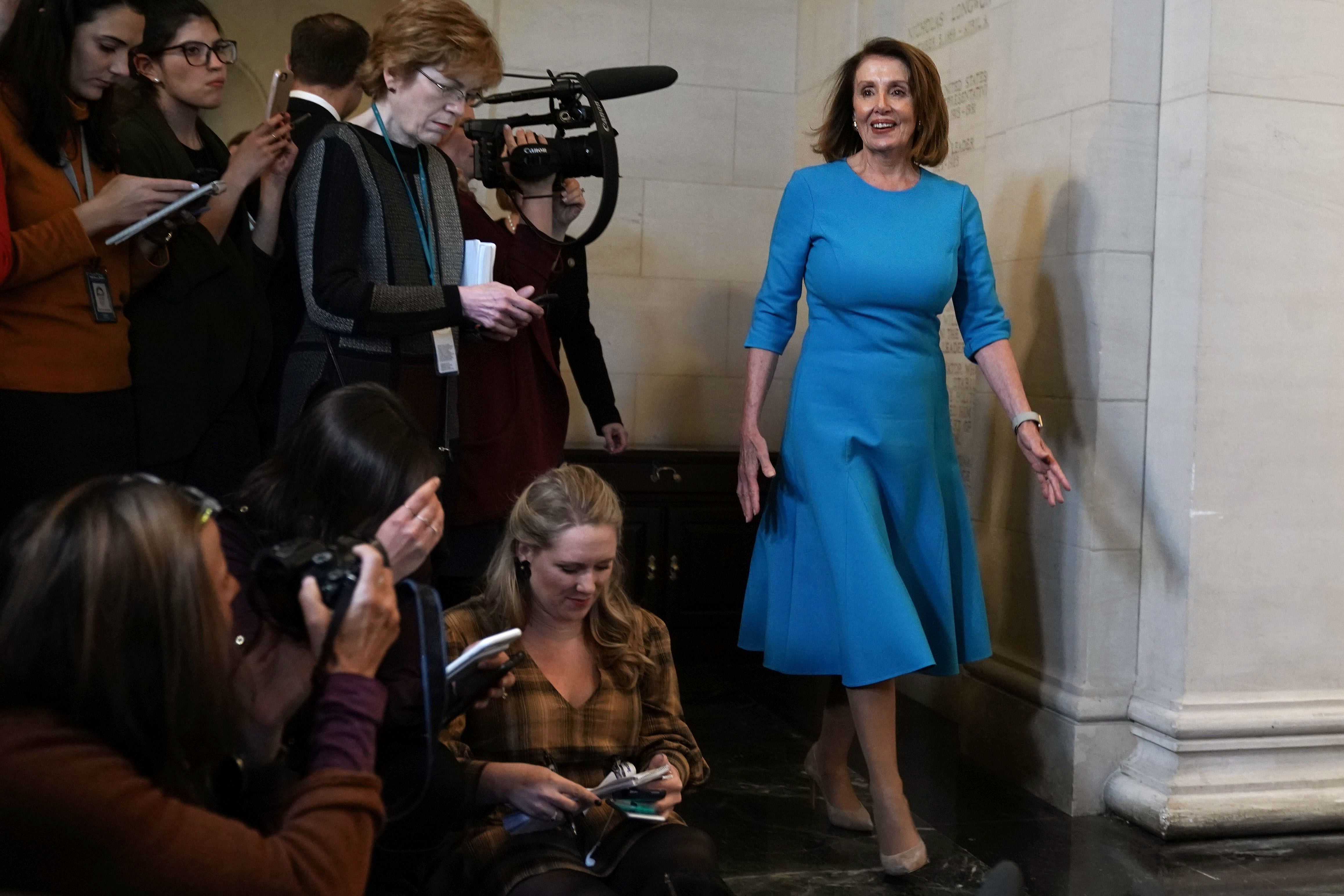 Nancy Pelosi and a group of House Democrats will unveil H.R. 1 Friday, highlighting the new Congress's priorities. (PHOTO CREDIT: Alex Wong/Getty Images)