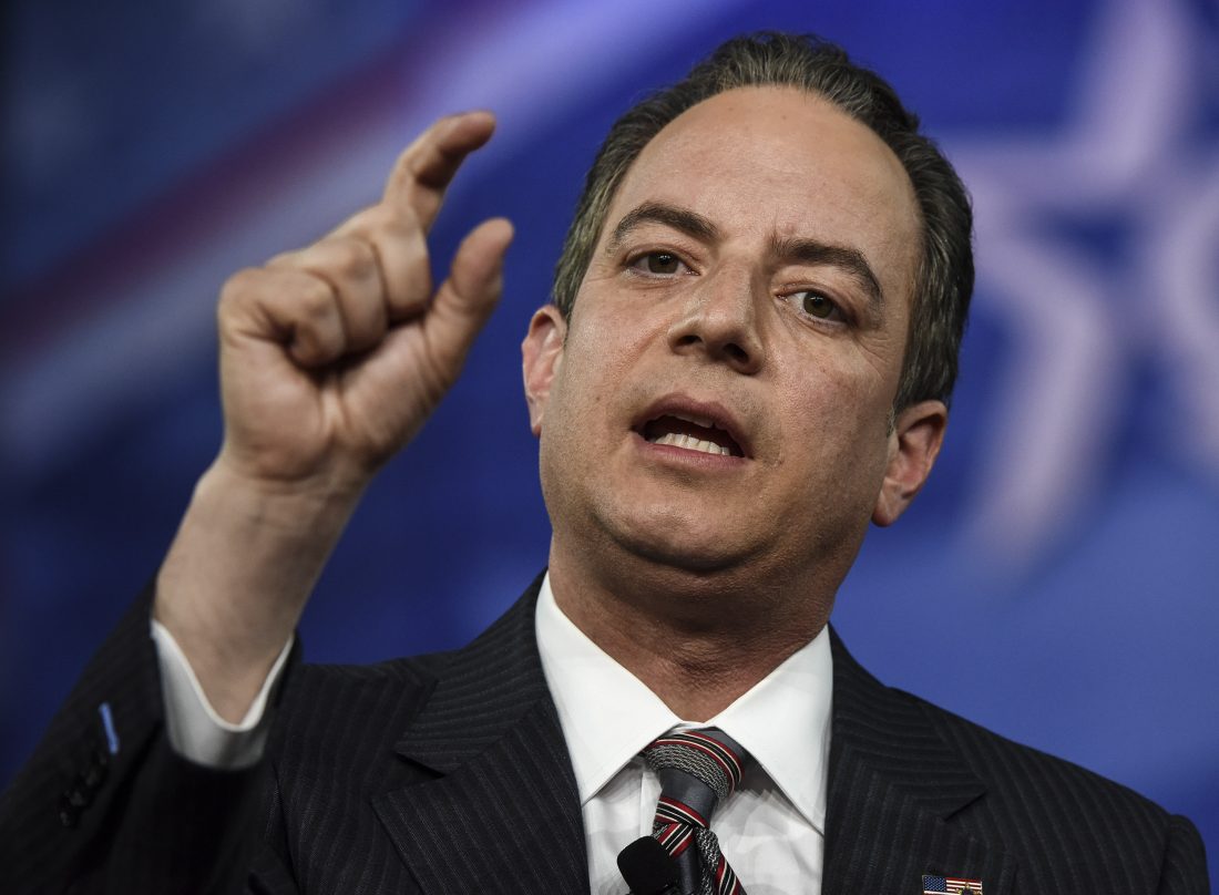 Then-Trump White House Chief of Staff Reince Priebus in February 2017.