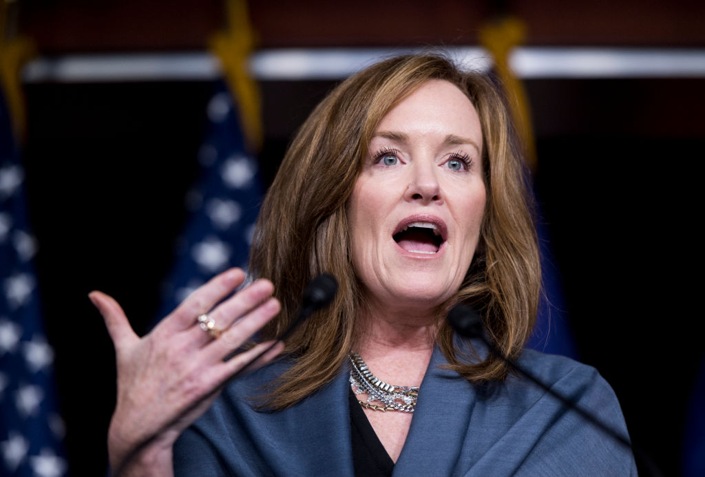 Kathleen Rice at a news conference on Capitol Hill on November 16, 2017. (Bill Clark/CQ Roll Call)