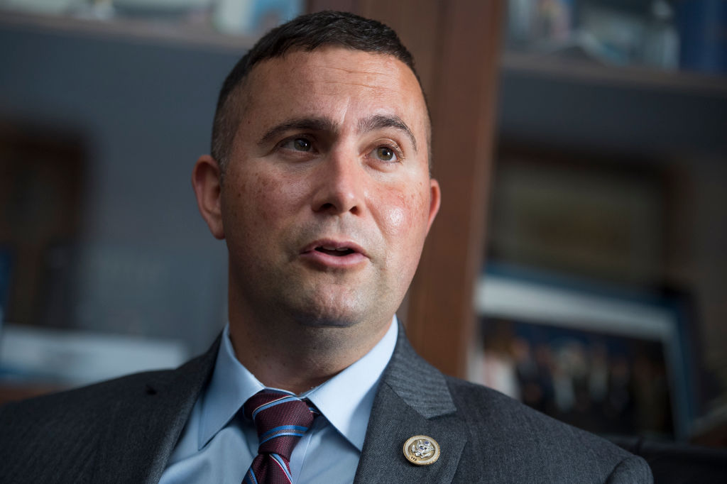 Darren Soto is interviewed on Capitol Hill on April 11, 2018. (Tom Williams/CQ Roll Call)