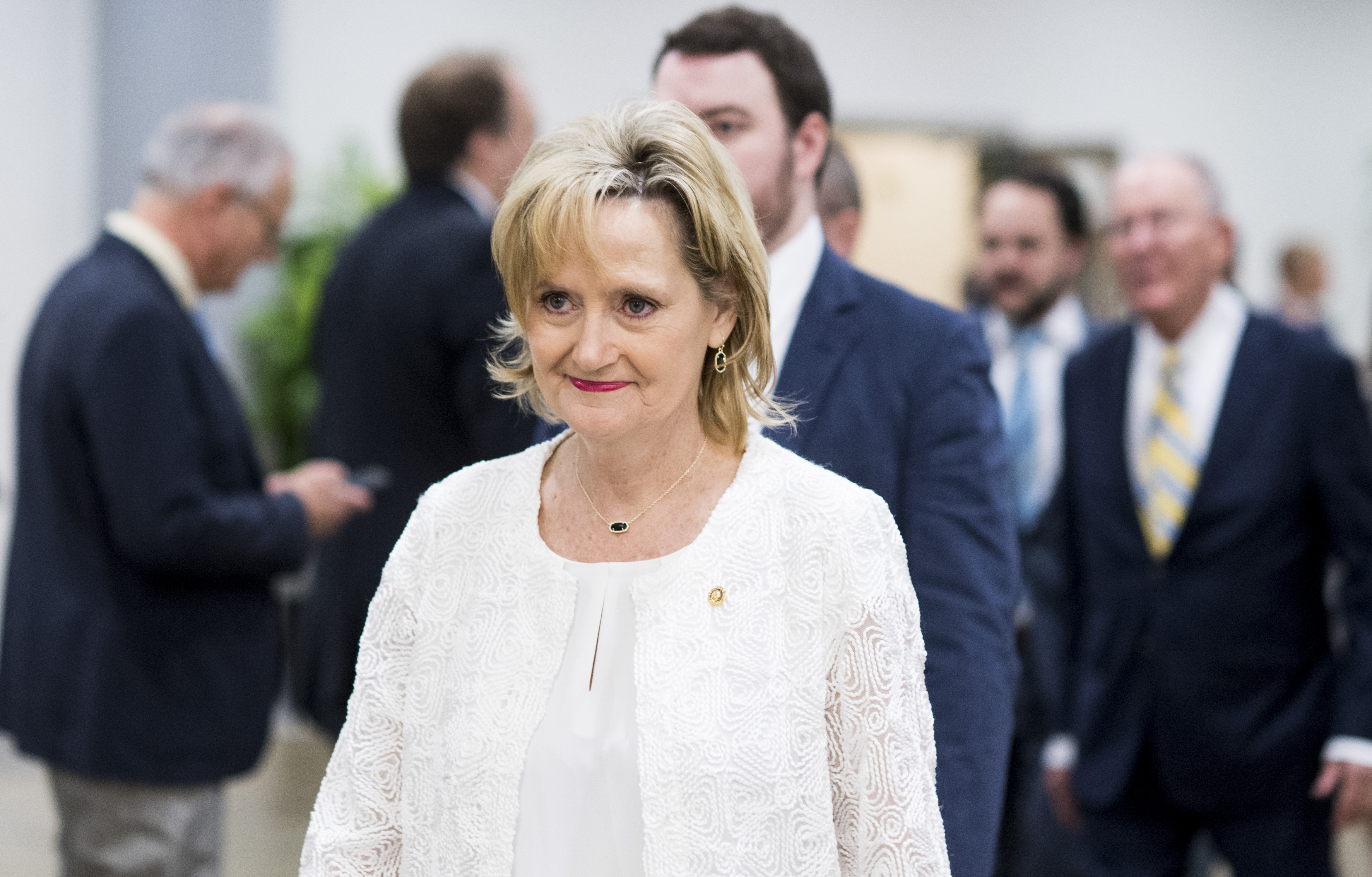 Sen. Cindy Hyde-Smith leaves the Capitol after a vote on Thursday, June 14, 2018. (Photo By Bill Clark/CQ Roll Call)