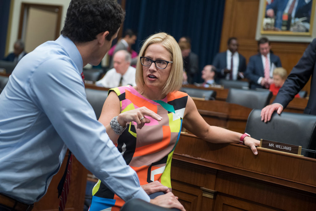 Kyrsten Sinema in the Rayburn Building on Capitol Hill on June 21, 2018. (Tom Williams/CQ Roll Call)