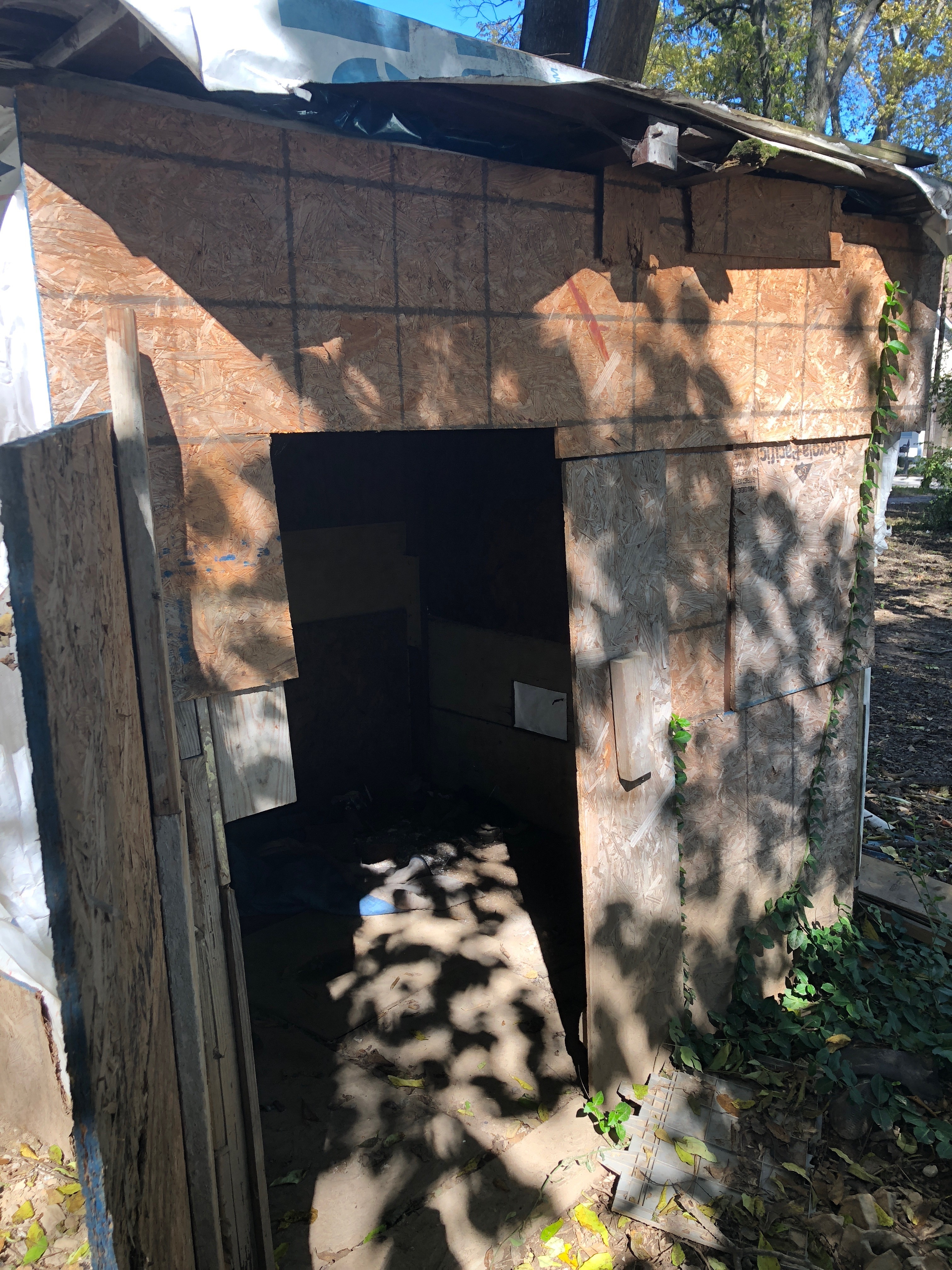 The shack where Walker lived for three years. CREDIT: Addy Baird