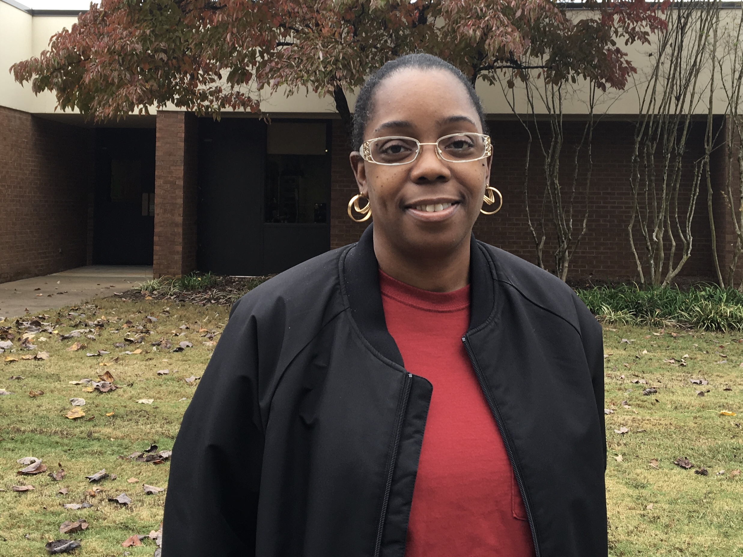 Jadana Donely, 45, owns an event planning business in Snellville, Georgia. CREDIT: Joshua Eaton