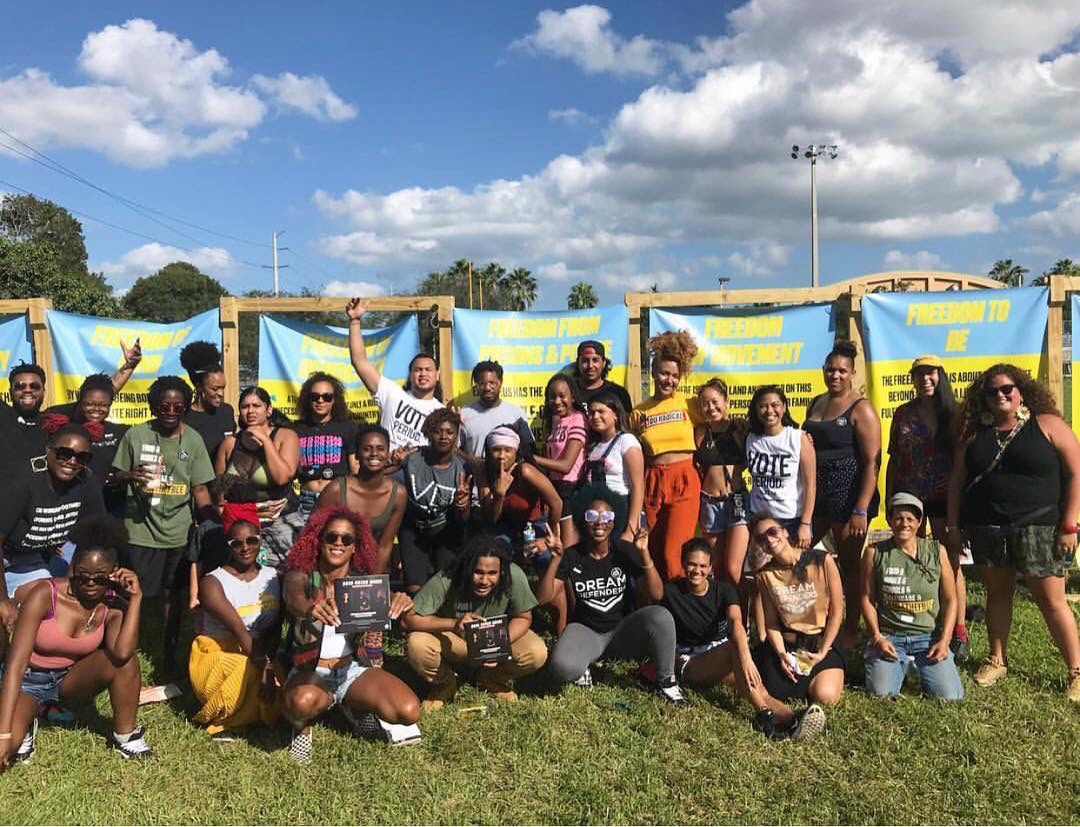 FILE PICTURE: The Dream Defenders, who have been relentlessly canvassing to help Get Out the Vote. (Credit: Dream Defenders)