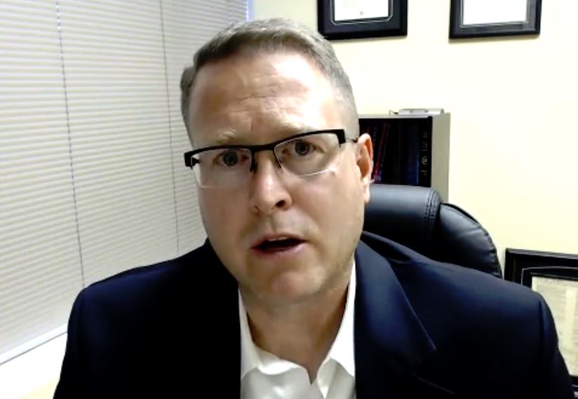 Rep. Matt Shea (R) defended his "Biblical Basis for War" in a Facebook live video. CREDIT: Facebook/Matt Shea