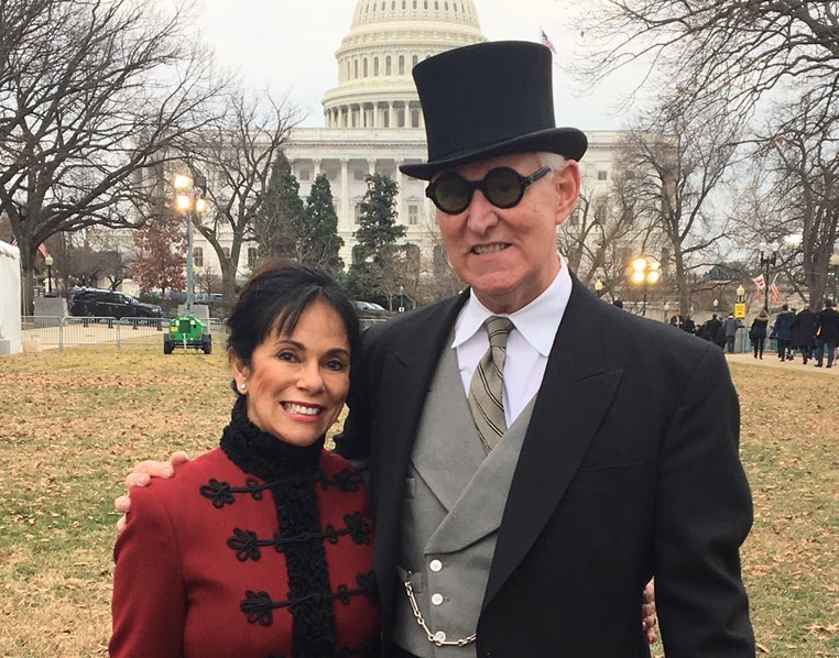 Roger Stone and his wife at Donald Trump's inauguration on January 20, 2017. (@stoneonstyle/Twitter)