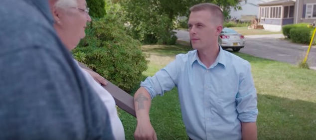Jared Golden in a screengrab from a campaign ad. (Jared Golden/YouTube)
