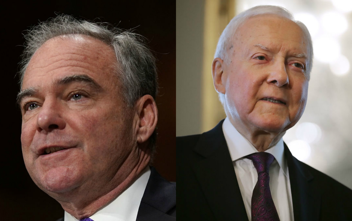 A new bill introduced by Sens. Tim Kaine (D-VA) and Orrin Hatch (R-UT) would expand the Fair Housing Act and ban housing discrimination based on source of income or veteran status. (PHOTO CREDIT: Alex Wong/Getty Images; Chip Somodevilla/Getty Images)