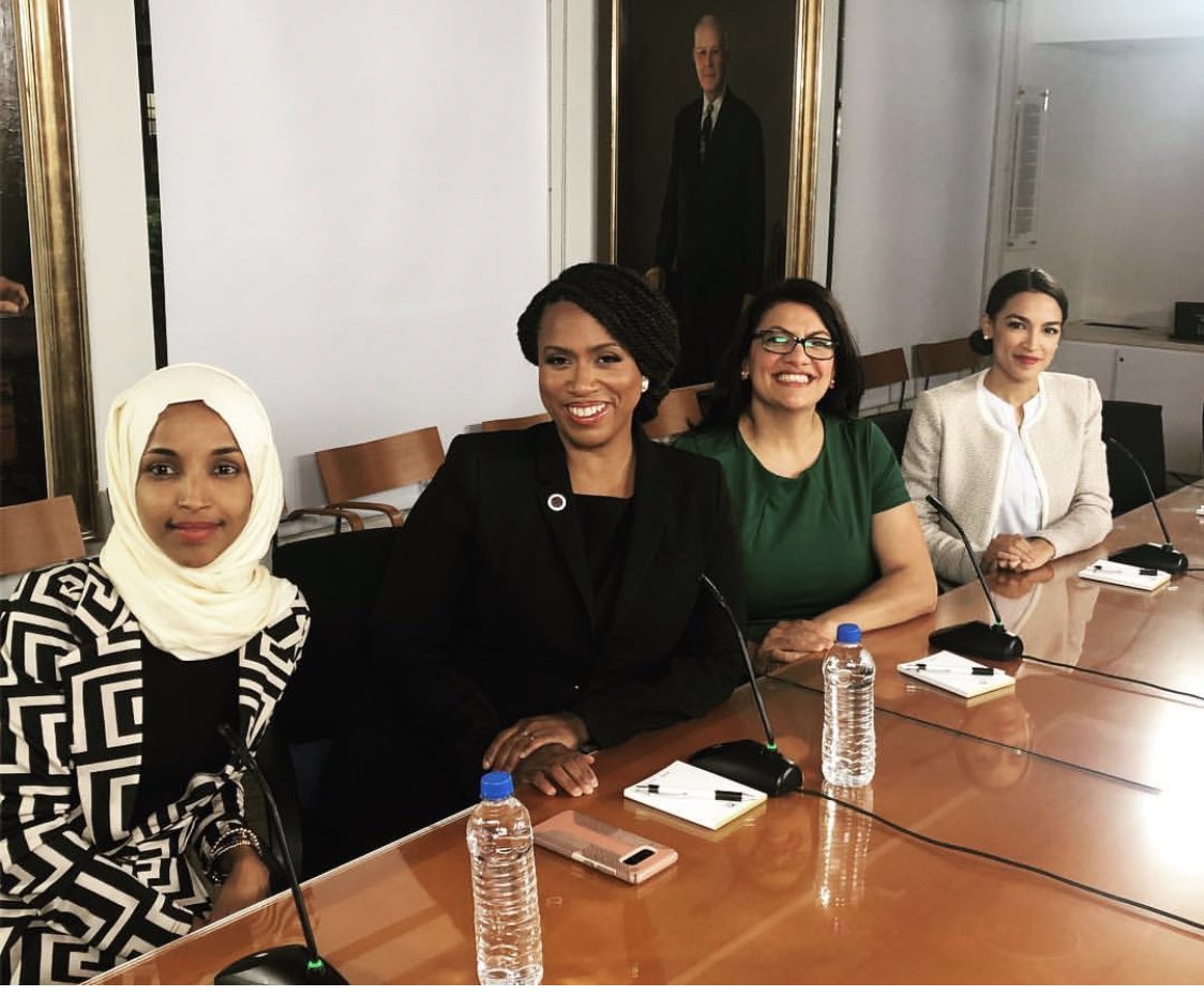 Ilhan Omar, Ayanna Pressley, Rashida Tlaib, and Alexandria Ocasio-Cortez in Washington, D.C. on November 12, 2018. (ocasio2018/Instagram)