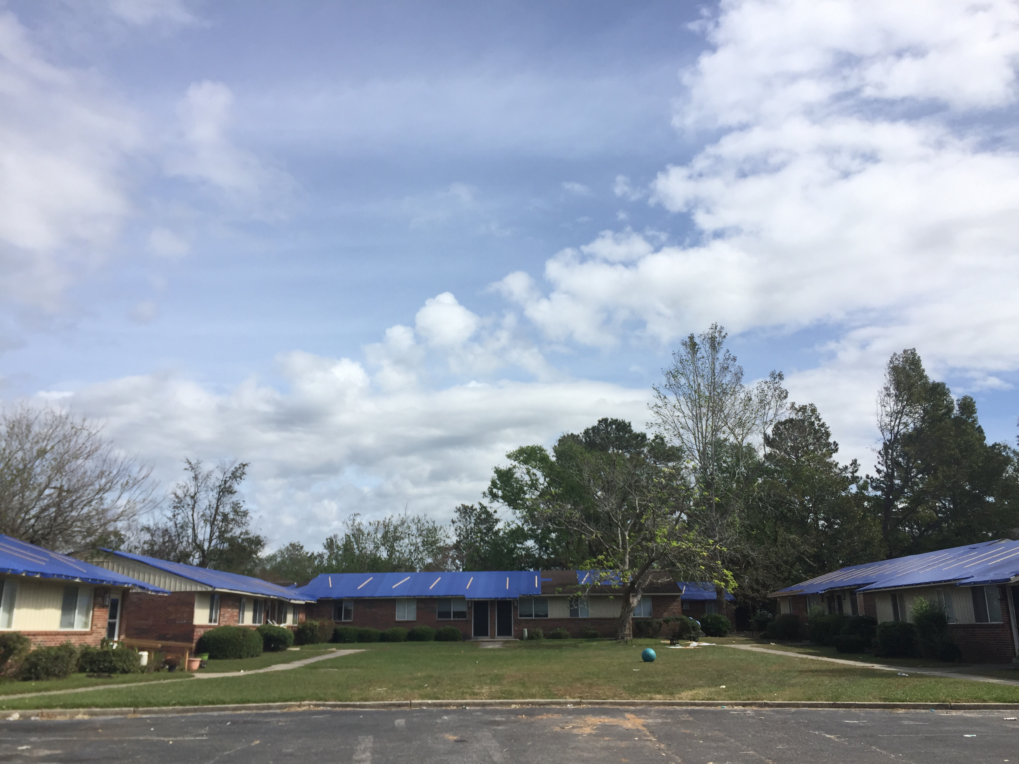 Market North in Wilmington, NC was empty on October 23, one day after residents had to vacate. (Credit: Kyla Mandel)