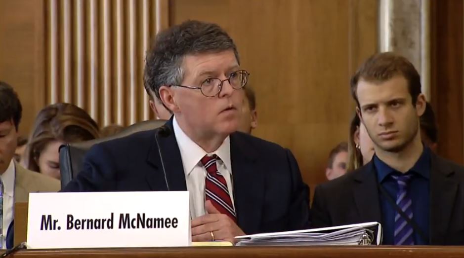 Groups are calling on FERC Commissioner Bernard McNamee to recuse himself from coal and nuclear bailout-related cases. CREDIT: Sen. Martin Heinrich/screenshot