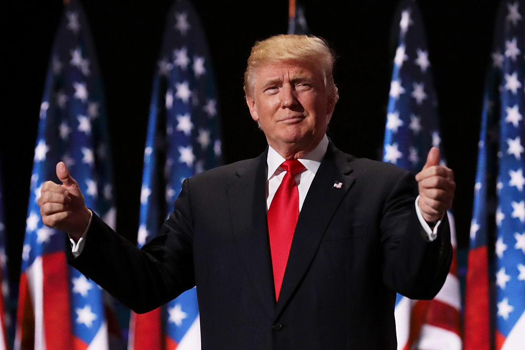 Donald Trump at the Republican National Convention in Cleveland, Ohio on July 21, 2016. (Chip Somodevilla/Getty Images)